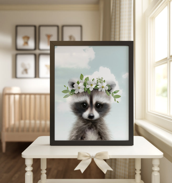 Baby Raccoon Framed Art