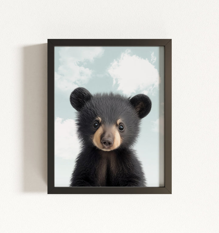Baby Black Bear Framed Art