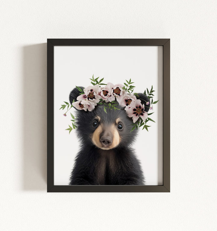 Baby Black Bear Framed Art