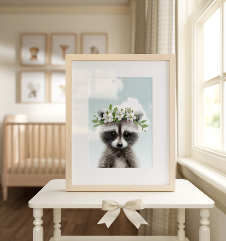 Baby Raccoon Framed Art