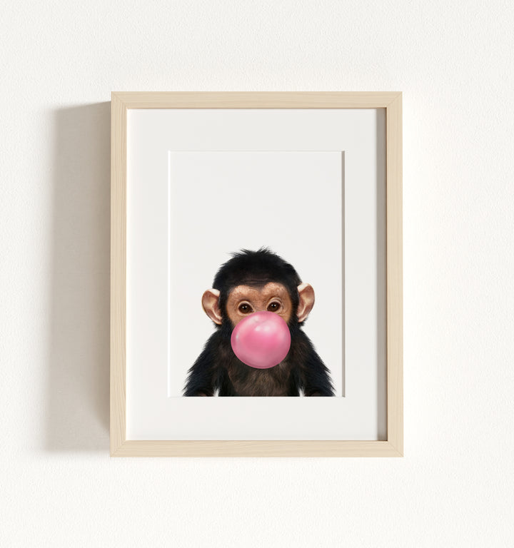 Baby Chimpanzee Framed Art