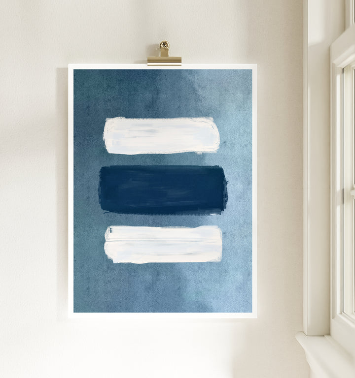 Indigo Abstract Brushstrokes