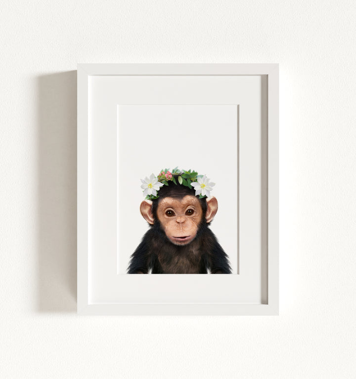 Baby Chimpanzee Framed Art