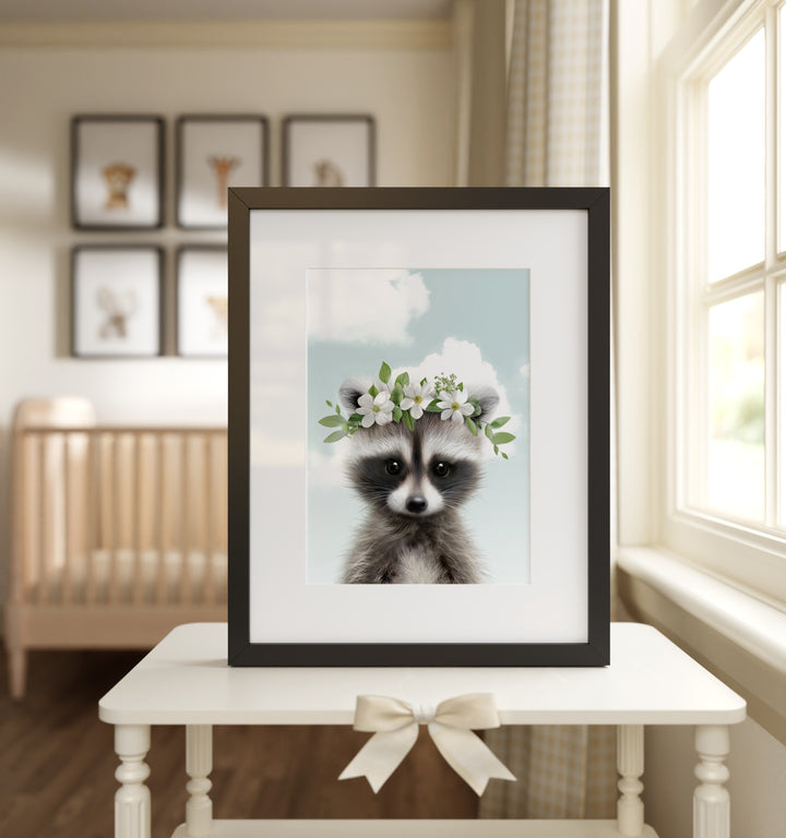 Baby Raccoon Framed Art
