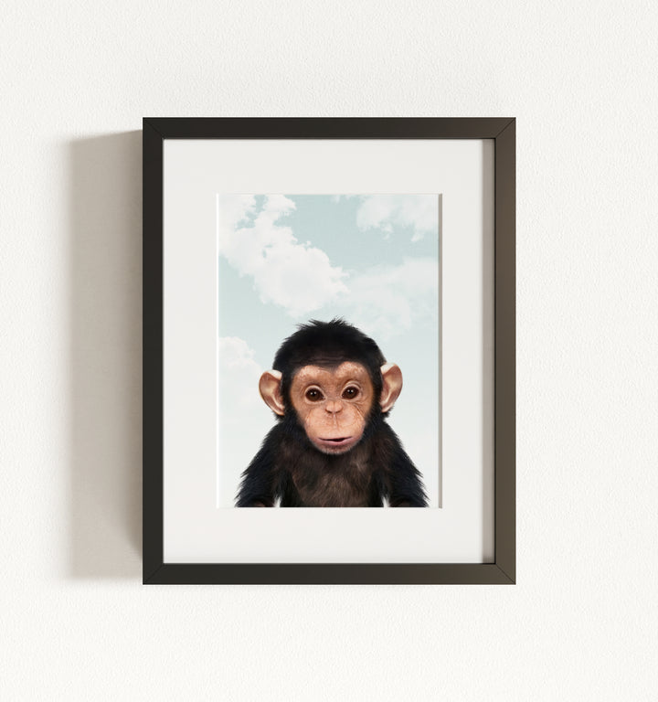 Baby Chimpanzee Framed Art