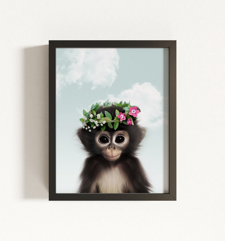 Baby Monkey Framed Art