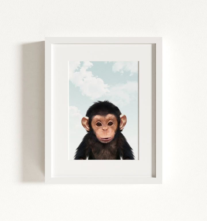 Baby Chimpanzee Framed Art