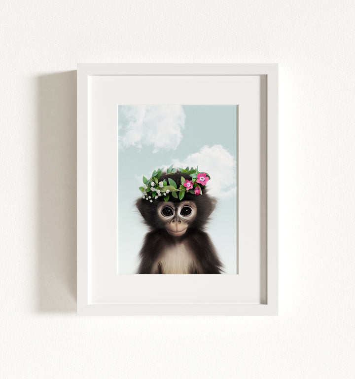 Baby Monkey Framed Art