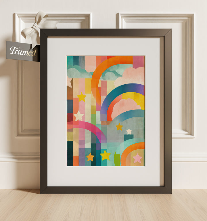 Rainbow Abstract No. 2 Framed Art