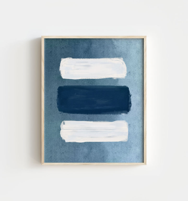 Indigo Abstract Brushstrokes