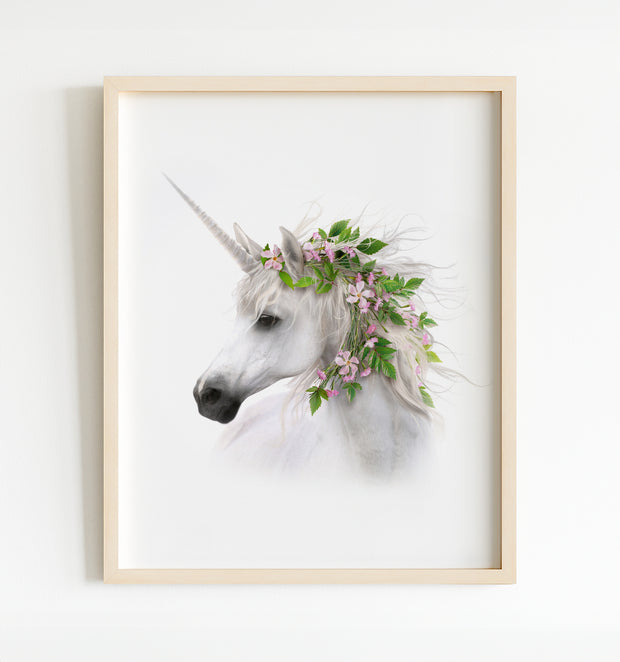 Unicorn with Flower Crown Vignette