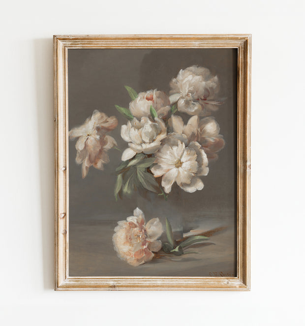 Vintage Peonies Art Print