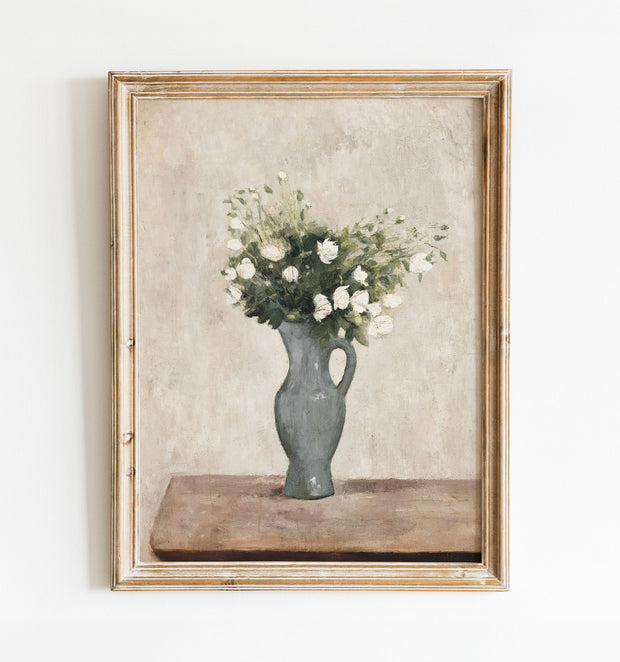 White Flowers Art Print