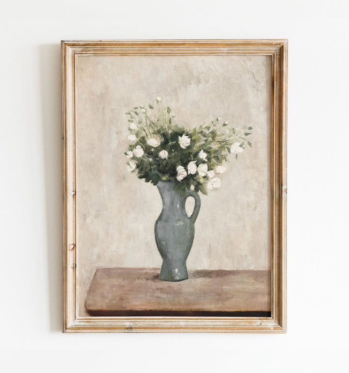 White Flowers Art Print