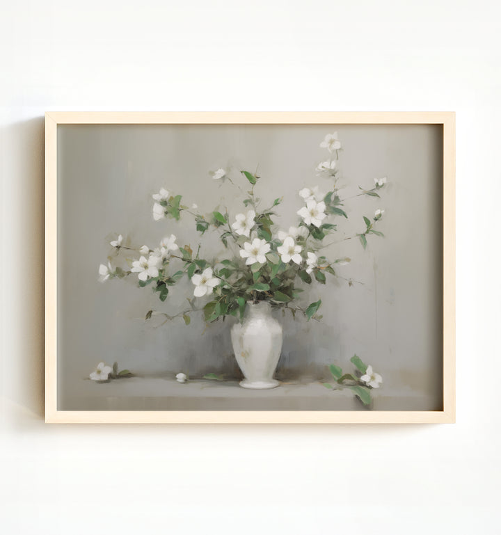 White Blossoms Art Print