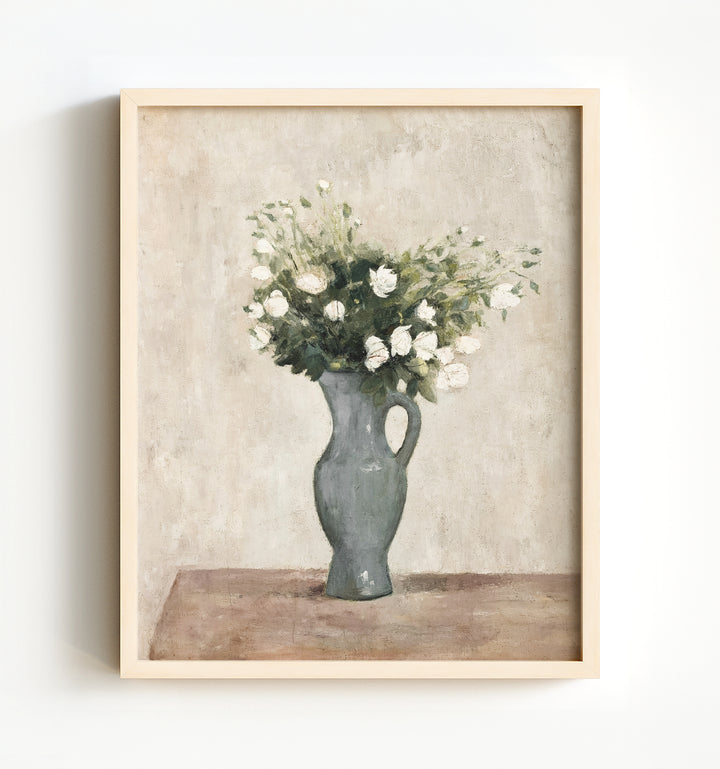 White Flowers Art Print