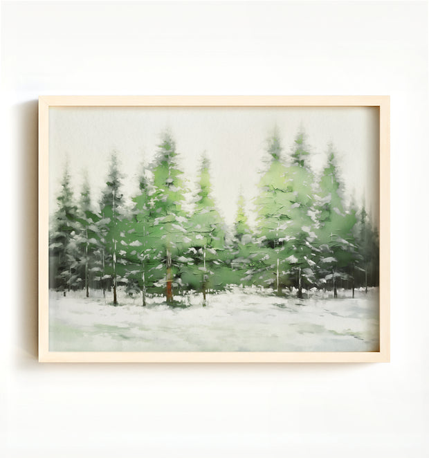 Evergreen Winter Art Print