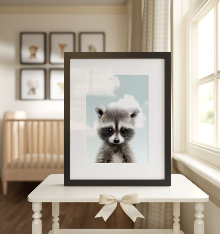 Baby Raccoon Framed Art