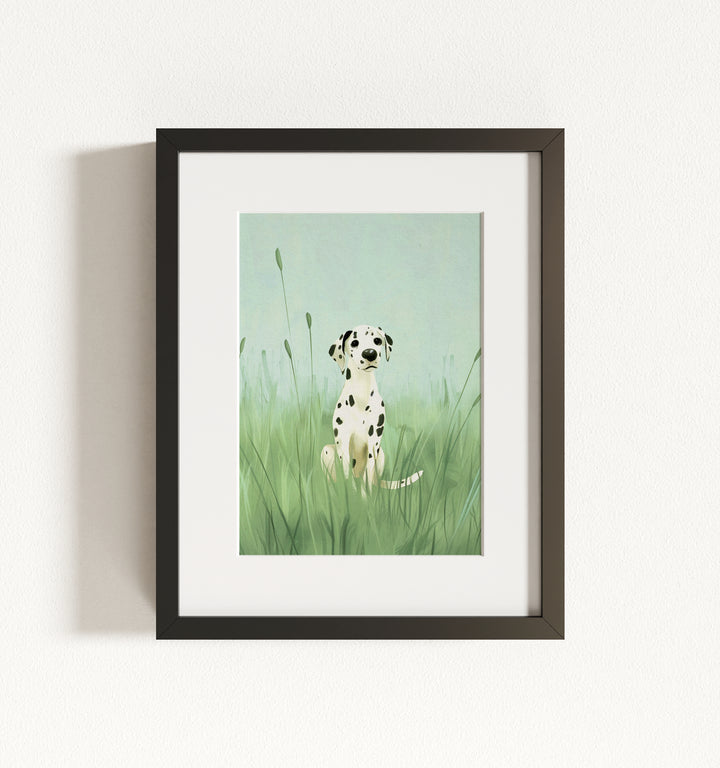 Framed Nursery Art Picture Book Puppies