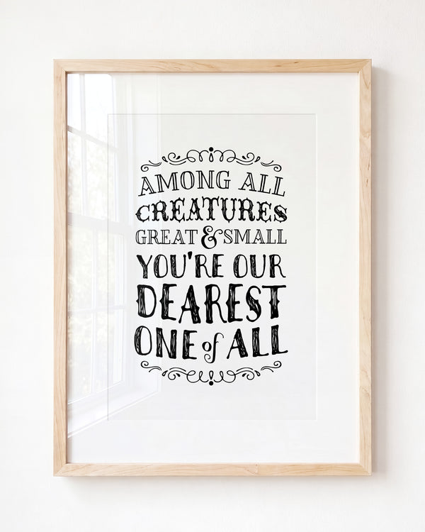 Among all creatures great and small - Framed Art