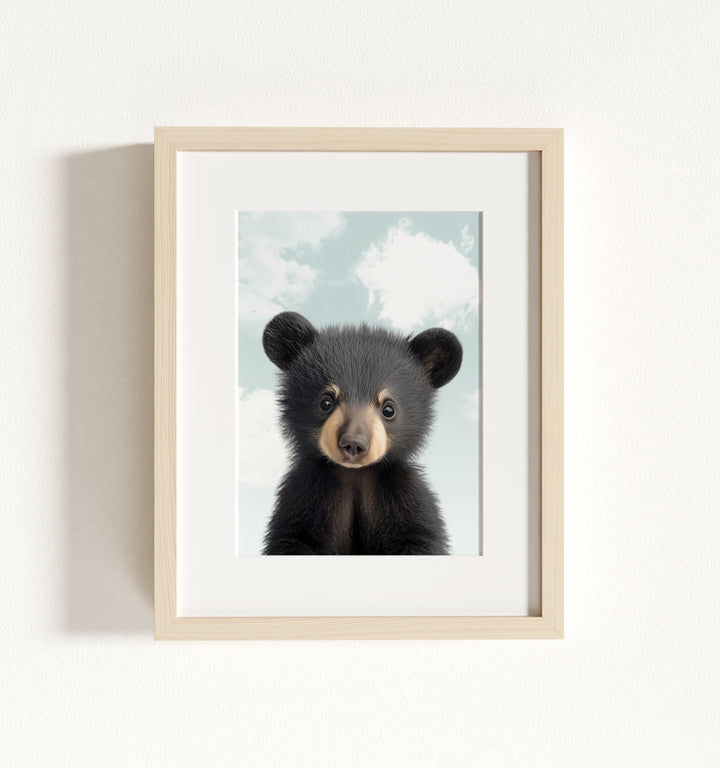 Baby Black Bear Framed Art