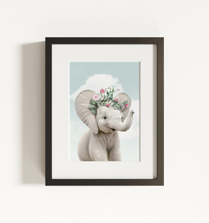 Baby Elephant Framed Art