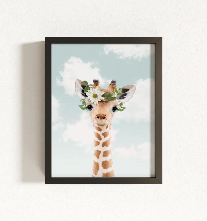 Baby Giraffe Framed Art