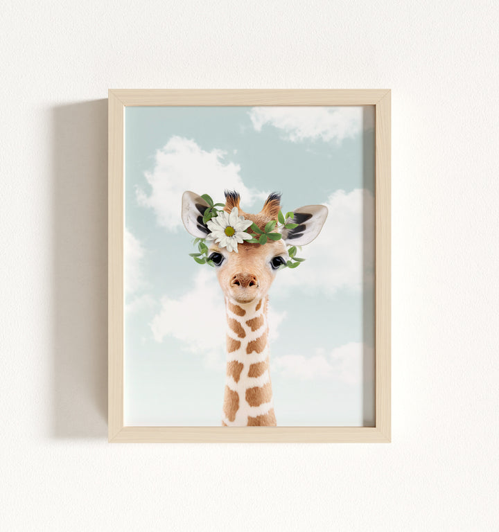 Baby Giraffe Framed Art