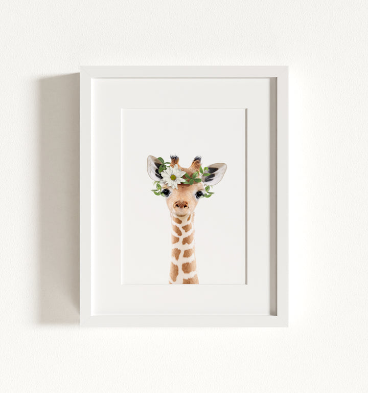 Baby Giraffe Framed Art