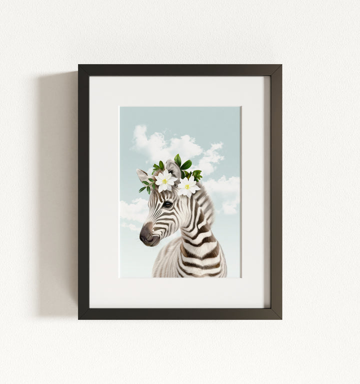 Baby Zebra Framed Art
