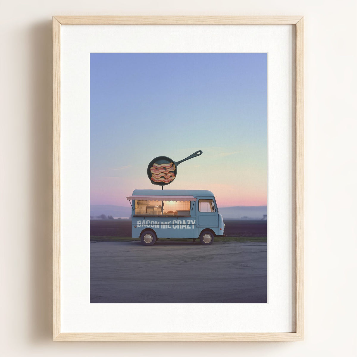 Bacon Me Crazy Food Truck Art — Framed