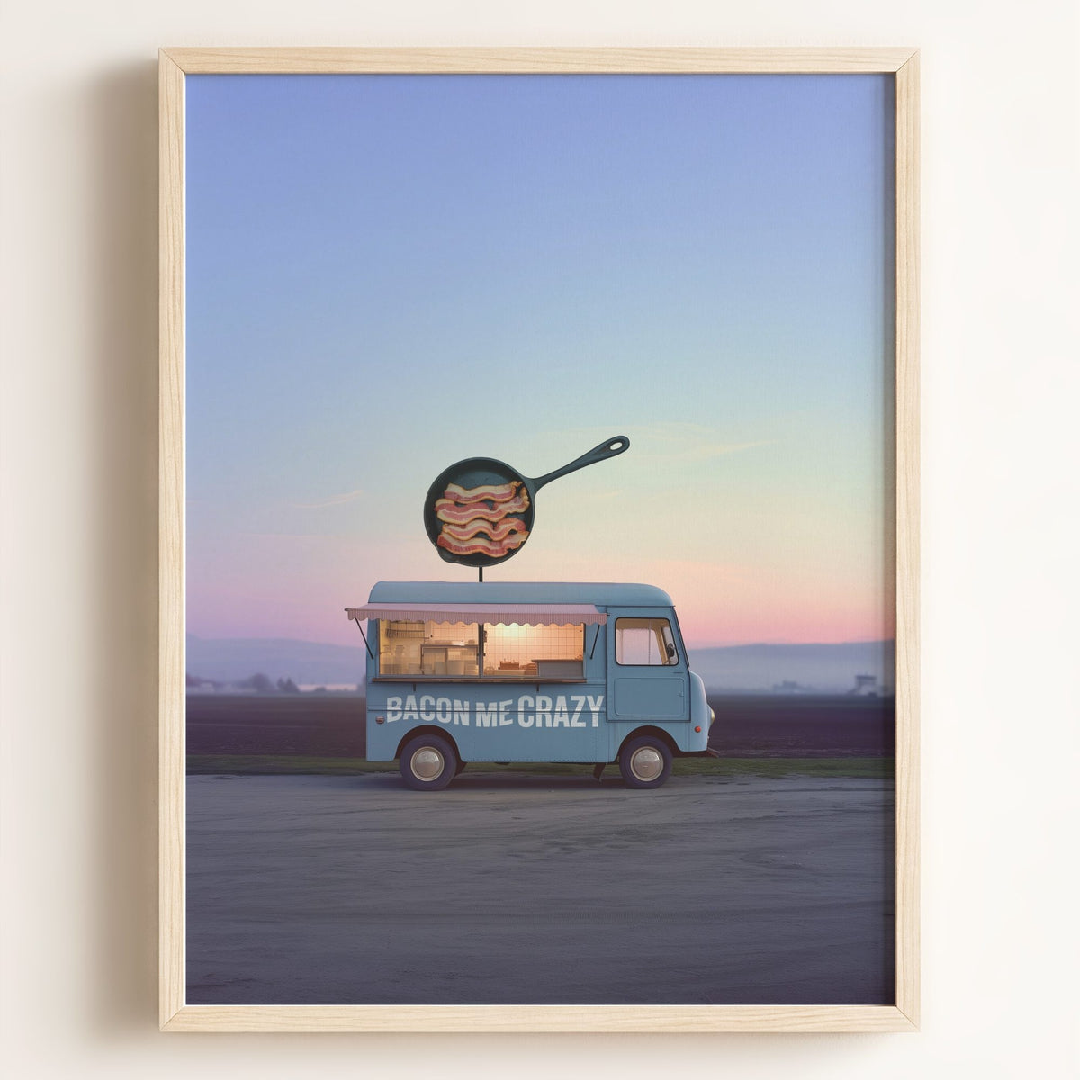 Bacon Me Crazy Food Truck Art — Framed