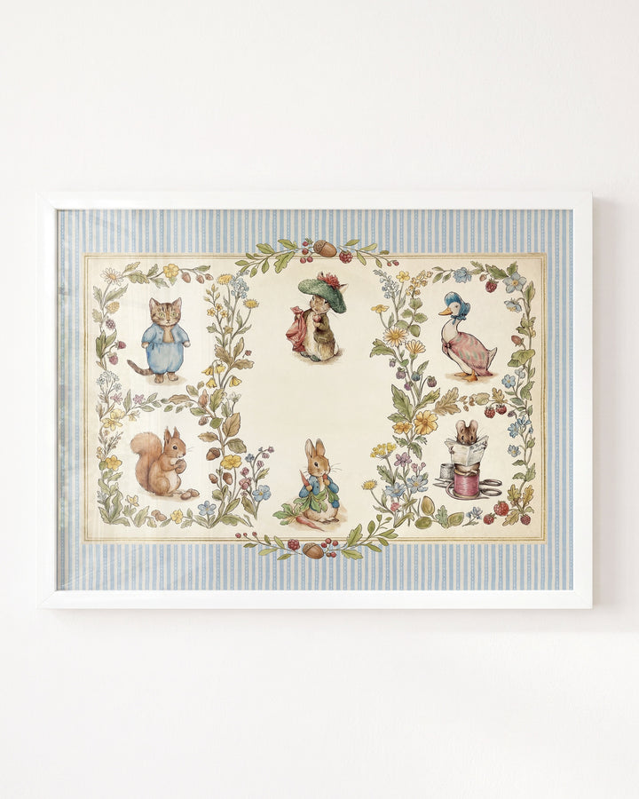 Beatrix Potter Storybook Friends Personalized Art
