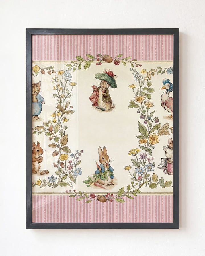 Beatrix Potter Storybook Friends Personalized Art