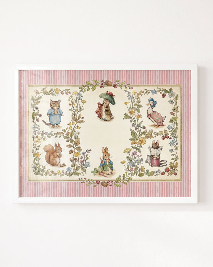 Beatrix Potter Storybook Friends Personalized Art