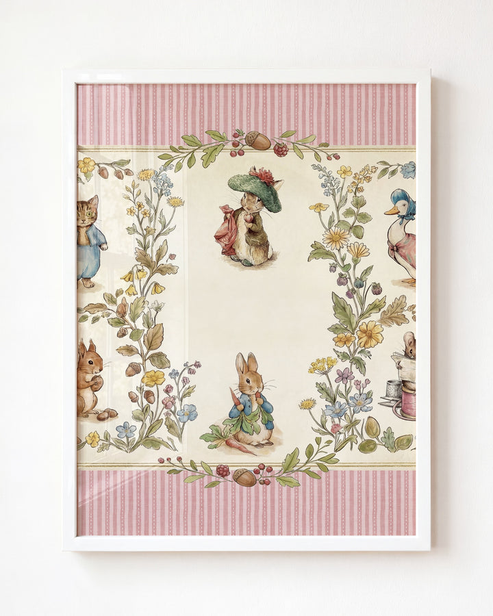 Beatrix Potter Storybook Friends Personalized Art