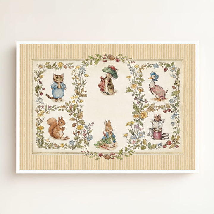 Beatrix Potter Storybook Friends Personalized Art