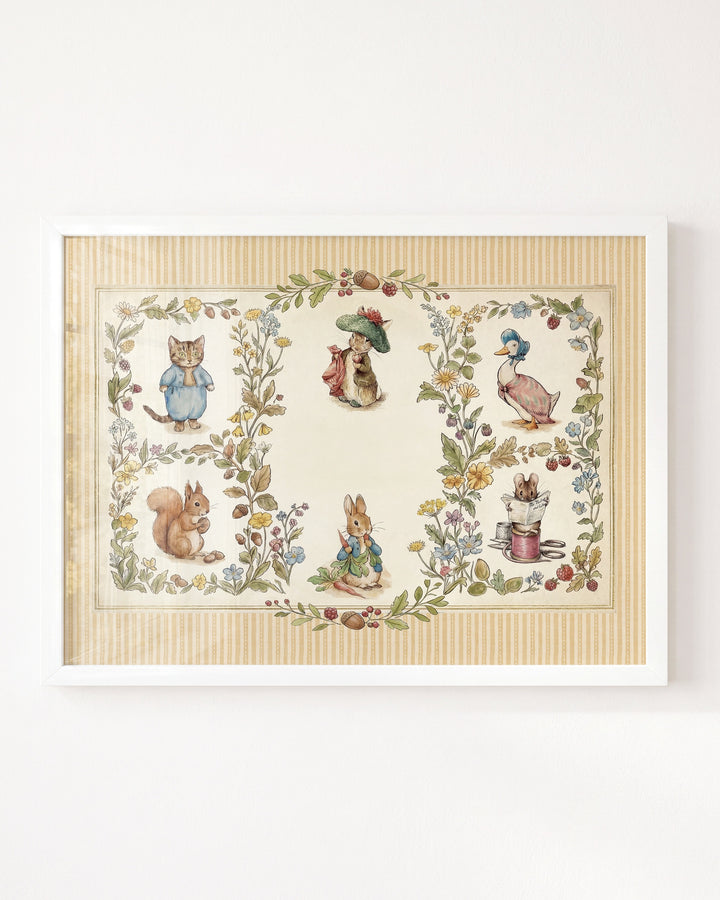 Beatrix Potter Storybook Friends Personalized Art