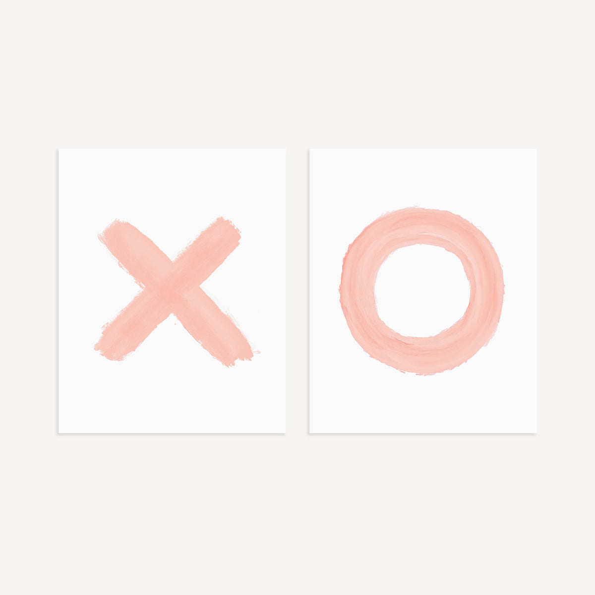 Blush Pink XOs - set of two Girls Room Decor Prints