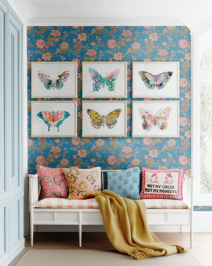 Butterfly Art Prints Set of 6 Girl Room Decor