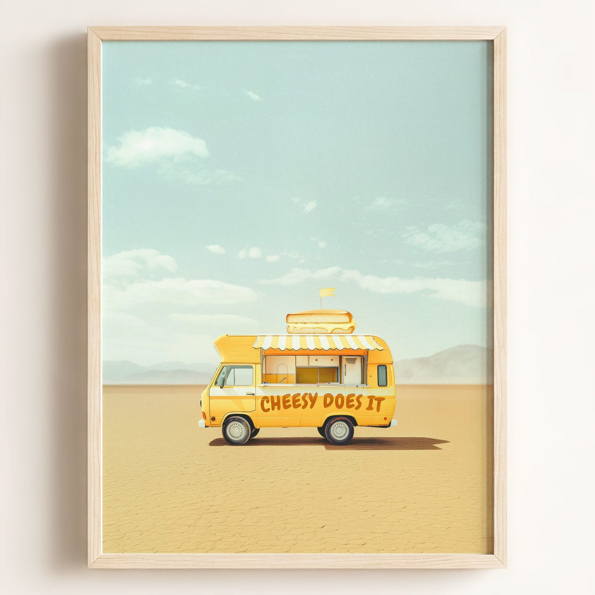 Cheesy Does It Food Truck Art — Framed