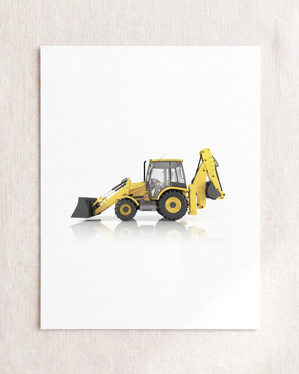 Construction Vehicle Backhoe Art