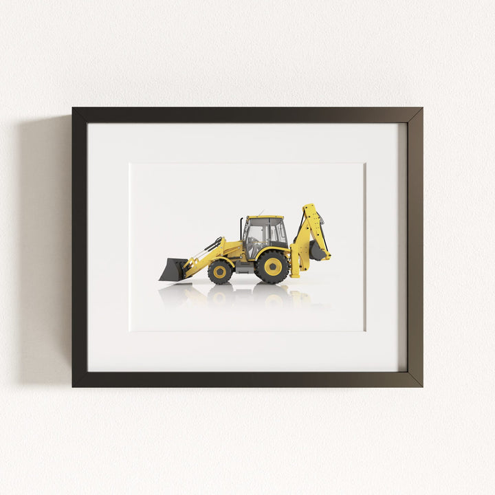 Construction Vehicle Backhoe Art