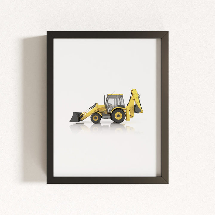 Construction Vehicle Backhoe Art