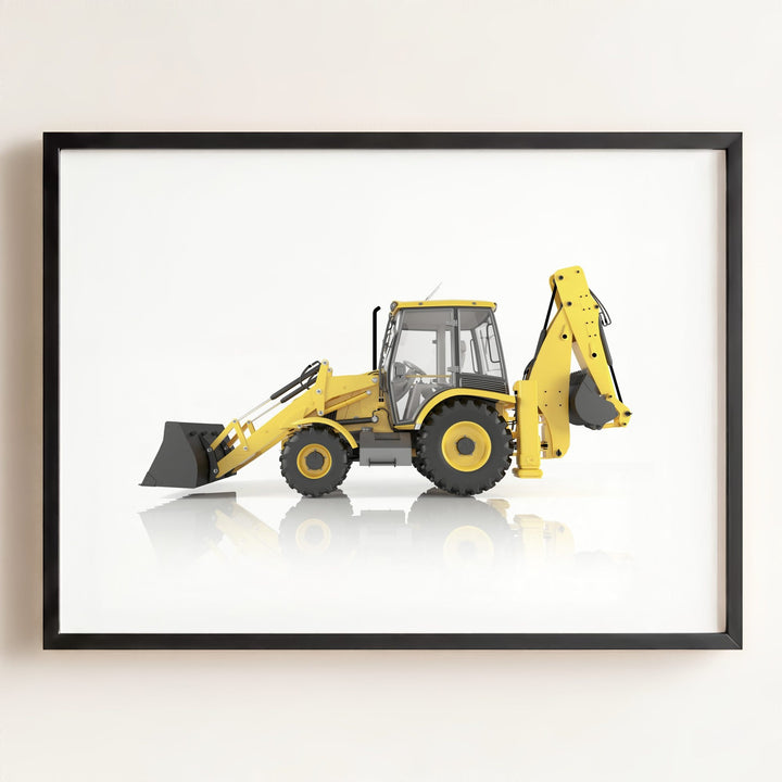 Construction Vehicle Backhoe Art