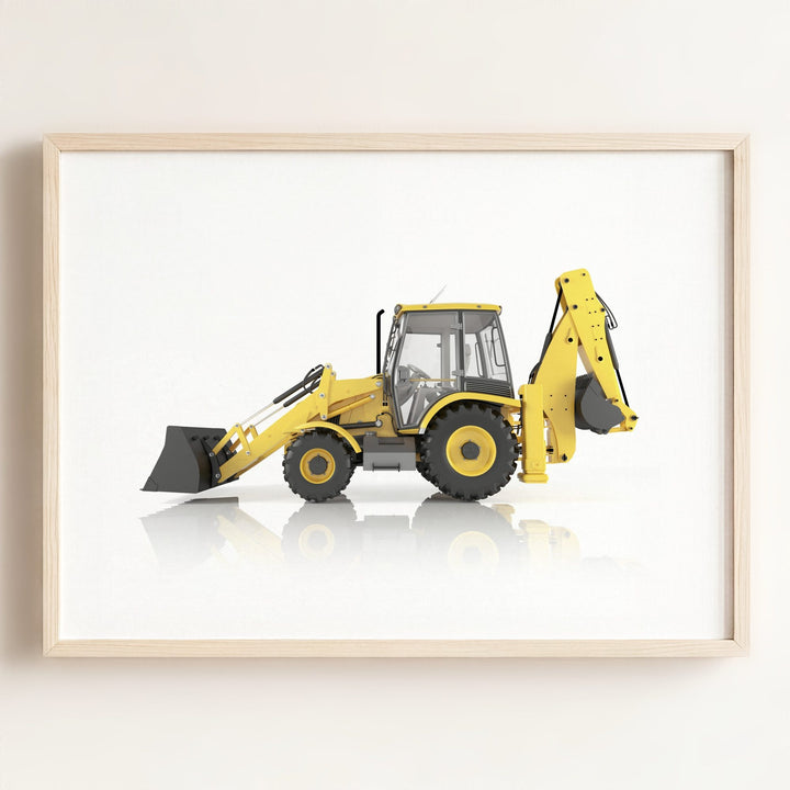 Construction Vehicle Backhoe Art