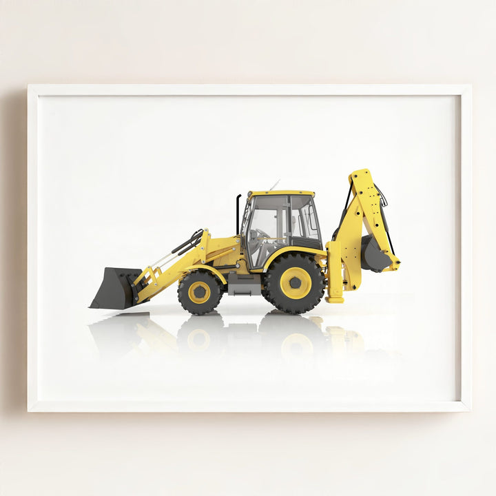 Construction Vehicle Backhoe Art