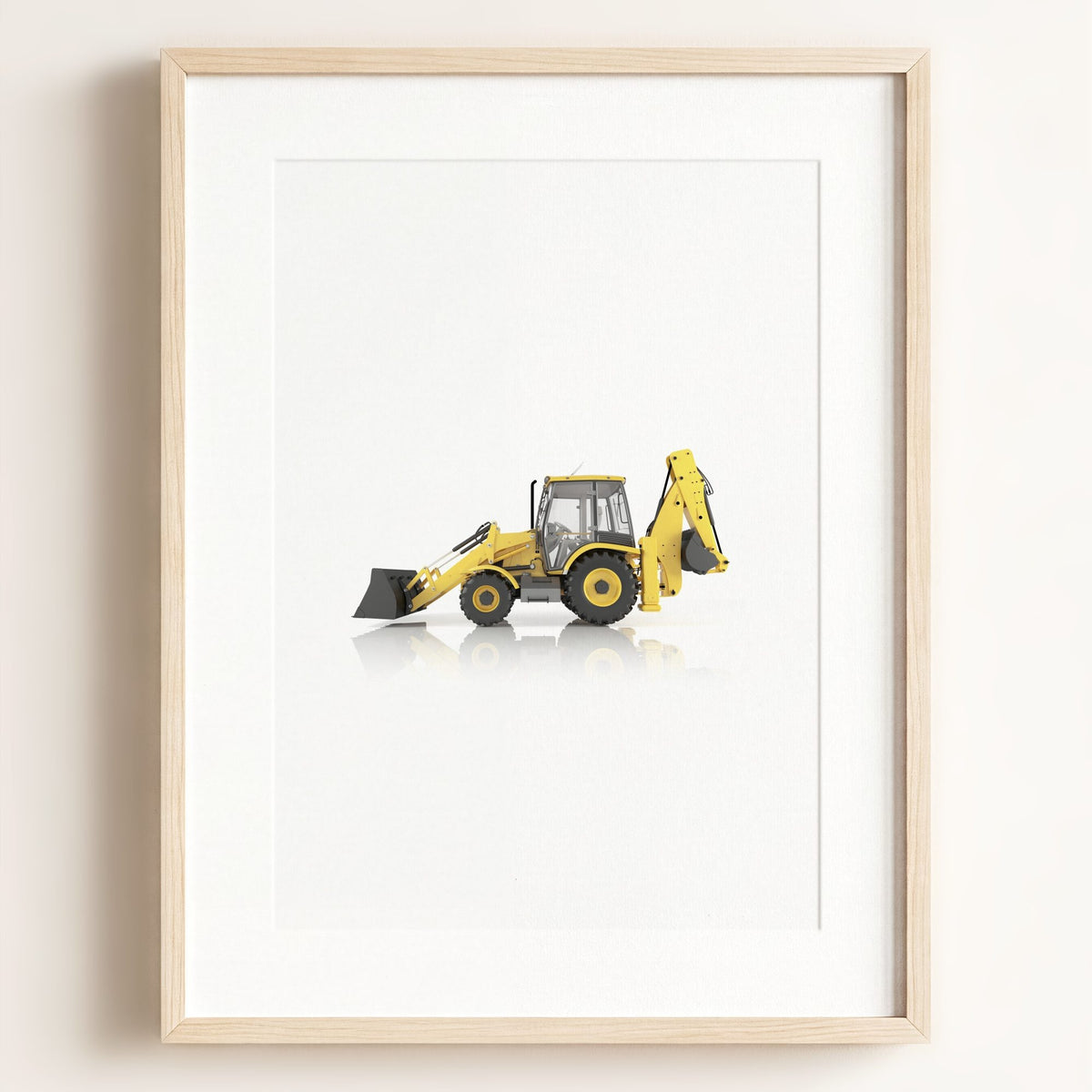 Construction Vehicle Backhoe Art