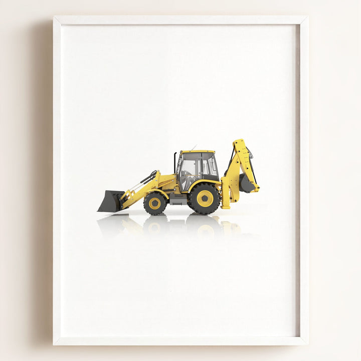 Construction Vehicle Backhoe Art
