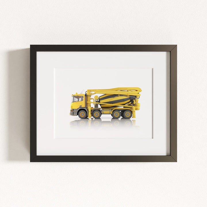 Construction Vehicle Concrete Mixer Art